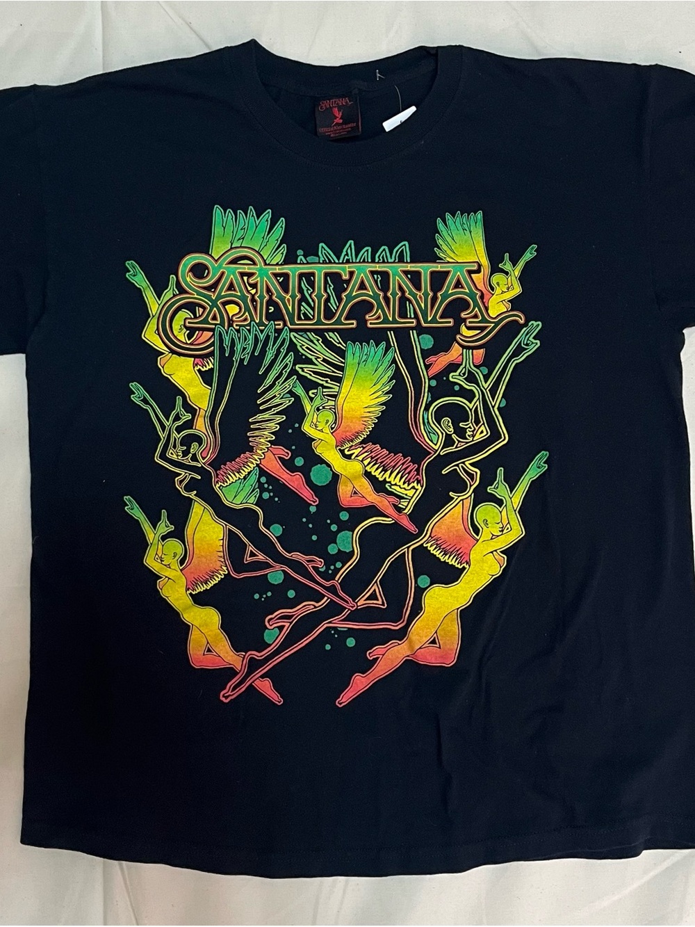 Carlos Santana Black Tee with Red Graphic